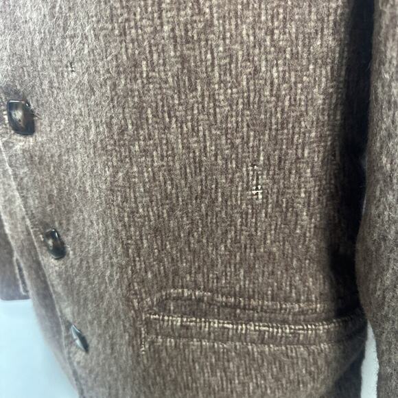 Vintage Woolrich Men's Men's Tweed Wool Lined 1950-60 Outdoor Overcoat Size 42 - Picture 7 of 16